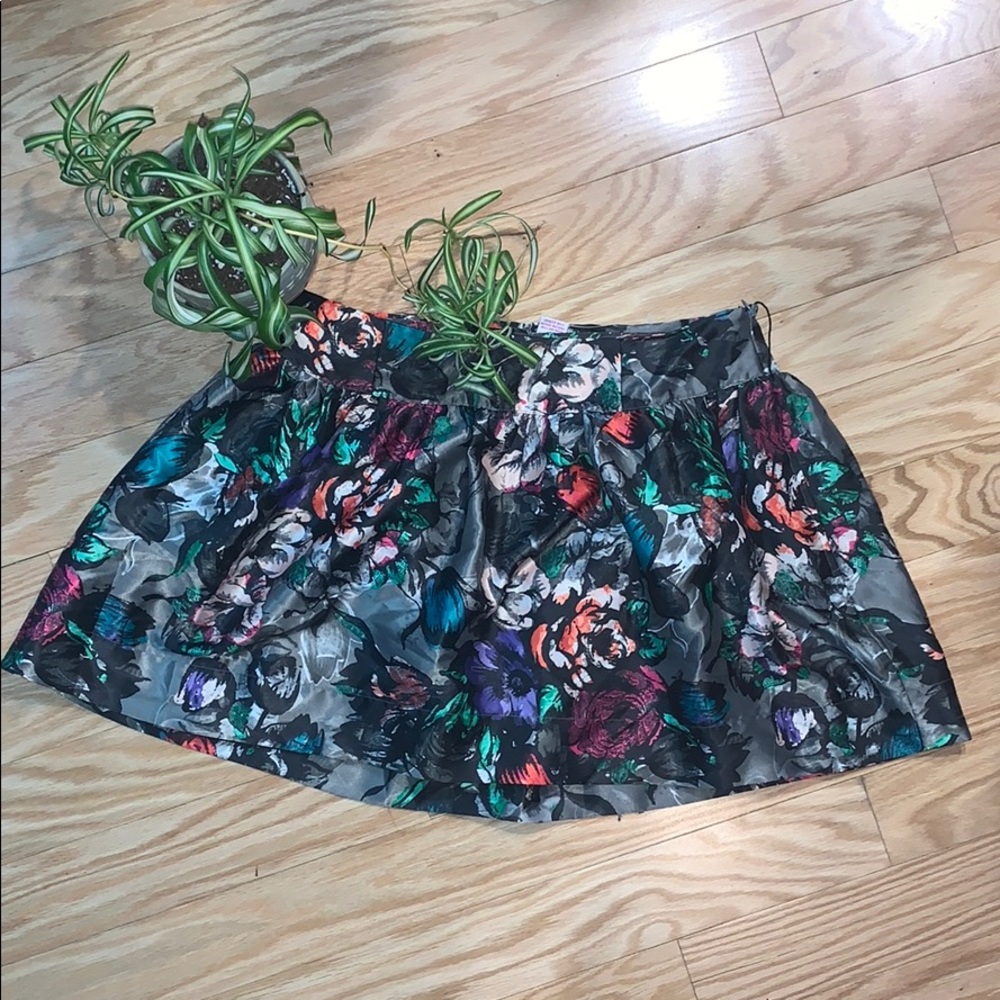 Candie’s Black Floral Skirt